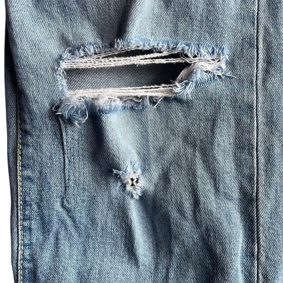 Levi’s Wedgie Straight Jeans Oxnard Haze Size 28 High Rise Distressed - Picture 12 of 16